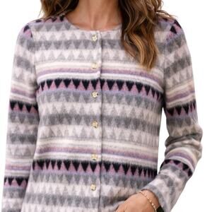 Vintage Geometric Aztec Print Cardigan Sweater Jacket Size‎ 7/8